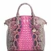 Best Pirce ???? BRAHMIN Ombre Melbourne Collection Large Duxbury Snake Print Leather Satchel Bag Pink Cobra ???? -BRAHMIN Shop unnamed file 560