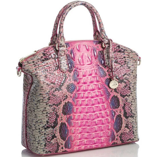 Best Pirce ???? BRAHMIN Ombre Melbourne Collection Large Duxbury Snake Print Leather Satchel Bag Pink Cobra ???? 6 Best Pirce ???? BRAHMIN Ombre Melbourne Collection Large Duxbury Snake Print Leather Satchel Bag Pink Cobra ???? - Image 4