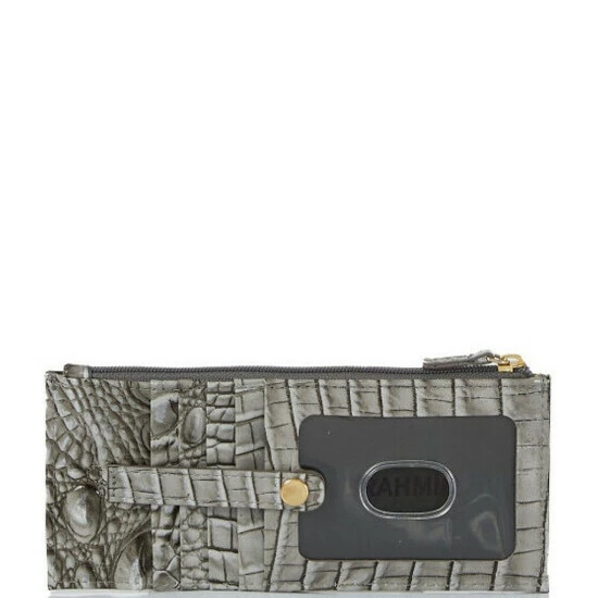 Buy ???? BRAHMIN Melbourne Collection Leather Crocodile-Embossed Wallet Steel ???? 4 Buy ???? BRAHMIN Melbourne Collection Leather Crocodile-Embossed Wallet Steel ???? - Image 2