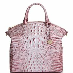 Cheapest ???? BRAHMIN Melbourne Collection Large Duxbury Satchel Bag Pink Icing ⌛
