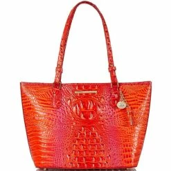 Cheap ???? BRAHMIN Melbourne Collection Medium Asher Tote Bag Flame ????