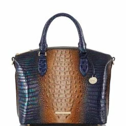 Best Pirce ???? BRAHMIN Melbourne Collection Duxbury Satchel Bag Bluestone ????