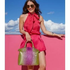 Buy ???? BRAHMIN Ombre Melbourne Collection Large Duxbury Satchel Bag Limeade ???? -BRAHMIN Shop unnamed file 646