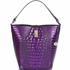 Cheapest ❤️ BRAHMIN Melbourne Collection Shira Bucket Shoulder Bag Purple Potion ????