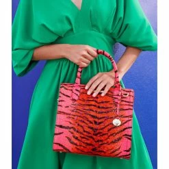Flash Sale ???? BRAHMIN Ombre Melbourne Collection Small Caroline Animal Print Satchel Bag Pink Feline ???? -BRAHMIN Shop unnamed file 661