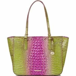 Cheap ???? BRAHMIN Ombre Melbourne Collection Ashlee Tote Bag Limeade ????