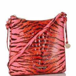New ???? BRAHMIN Ombre Melbourne Collection Katie Animal Print Crossbody Bag Pink Feline ???? -BRAHMIN Shop unnamed file 778