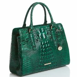 Discount ???? BRAHMIN Melbourne Collection Small Finley Carryall Satchel Bag Emerald ???? -BRAHMIN Shop unnamed file 80
