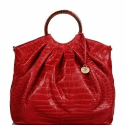 Deals ???? BRAHMIN Haiku Collection Renata Tote Bag Red Dragon ????