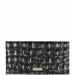 Hot Sale ???? BRAHMIN Ombre Melbourne Collection Cordelia Checkbook Wallet Houndstooth ????