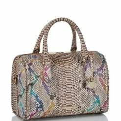 Discount ???? BRAHMIN Knightley Collection Stacy Rainbow Animal Print Leather Satchel Bag Multi ???? -BRAHMIN Shop unnamed file 907