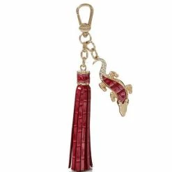 Best reviews of ???? BRAHMIN Croc Leather Crystal Charm Tassel Heartbreaker ????