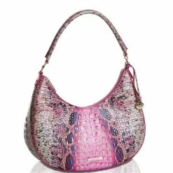 Hot Sale ???? BRAHMIN Ombre Melbourne Collection Bekka Snake Print Leather Shoulder Bag Pink Cobra ???? -BRAHMIN Shop unnamed file 933