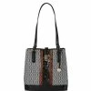 Wholesale ???? BRAHMIN Alexandria Collection Fiora Mixed Media Signature Logo Leather Bucket Bag Black ???? -BRAHMIN Shop unnamed file 964