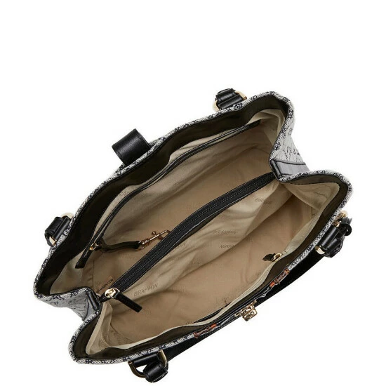 Wholesale ???? BRAHMIN Alexandria Collection Fiora Mixed Media Signature Logo Leather Bucket Bag Black ???? 5 Wholesale ???? BRAHMIN Alexandria Collection Fiora Mixed Media Signature Logo Leather Bucket Bag Black ???? - Image 3