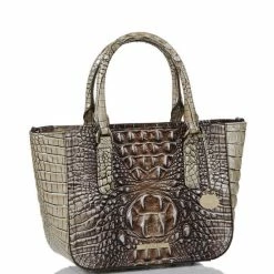 Hot Sale ???? BRAHMIN Melbourne Collection Small Ashlee Crocodile-Embossed Leather Satchel Bag Espresso ???? -BRAHMIN Shop unnamed file 978