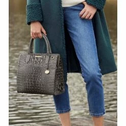 Top 10 ✔️ BRAHMIN Melbourne Collection Caroline Crocodile-Embossed Satchel Bag Steel ???? -BRAHMIN Shop unnamed file 99